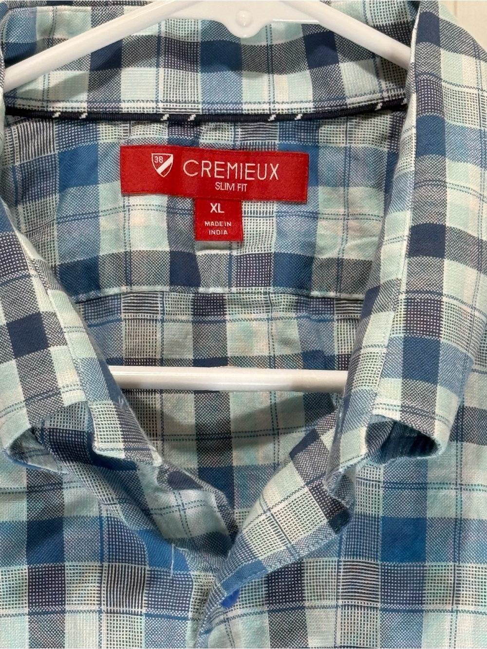 Daniel Cremieux Blue Plaid Slim-Fit Button-Down Shirt